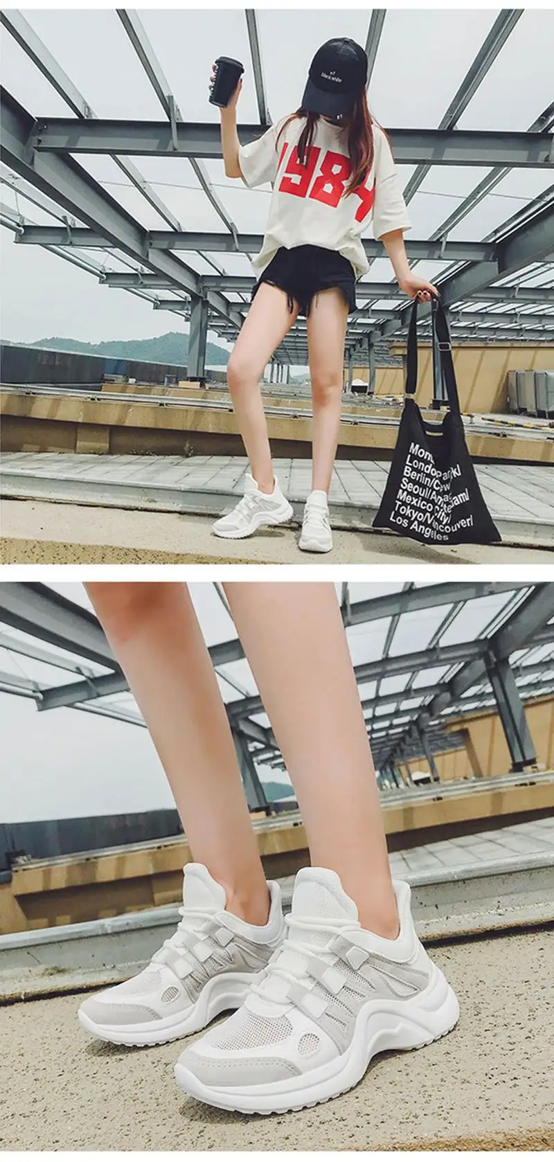 Women Shoes White Chunky Sneakers Spring Women Vulcanized Shoes Fashion Trainers Baskets Sneakers Women Chaussures Femme