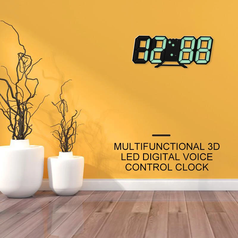 USB 3D Современный цифровой светодиодный настольный ночник настенные часы 24/12