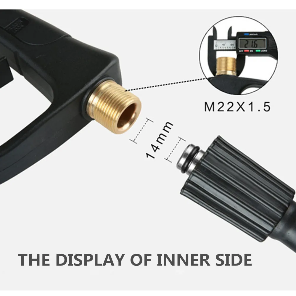 Cena LaLeyenda wysokociśnieniowa myjnia samochodowa wąż rurowy + M22 pin 14mm 3000PSI czyszczenie przedłużka do Karcher Elitech Huter Interskol