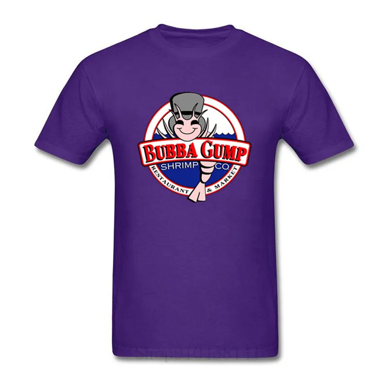 Летняя стильная модная футболка с надписью Forrest Bubba Gump изображением креветки