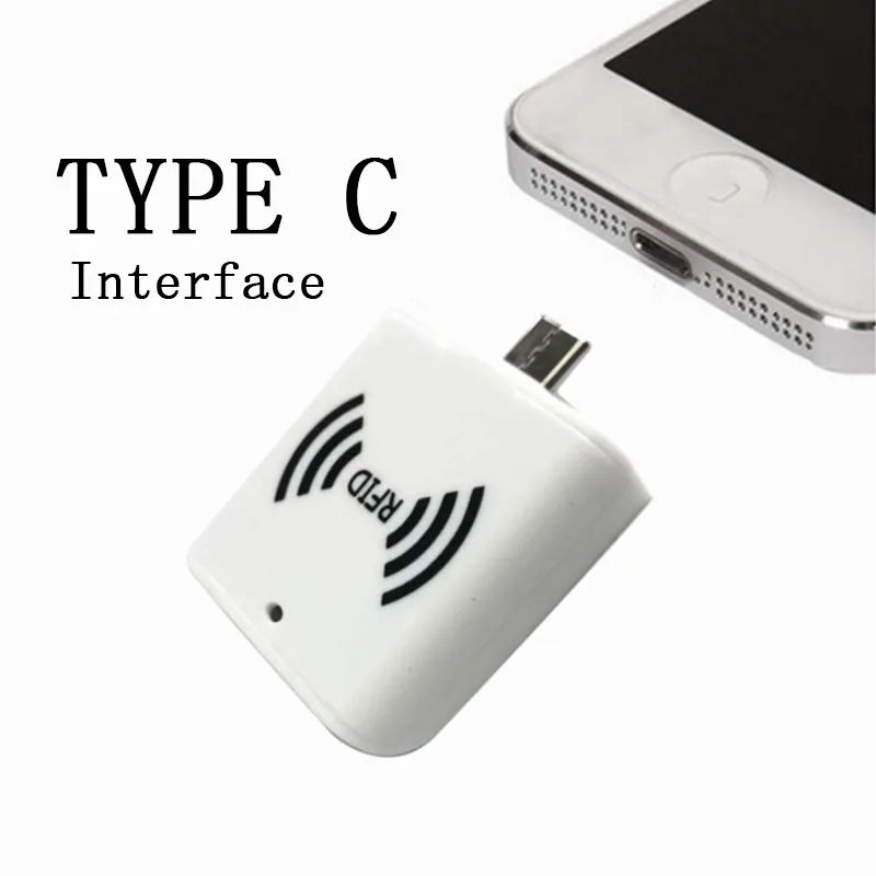 13 56 МГц ISO14443A HF компактный RFID OTG Android телефон USB Type-c Интерфейс портативный