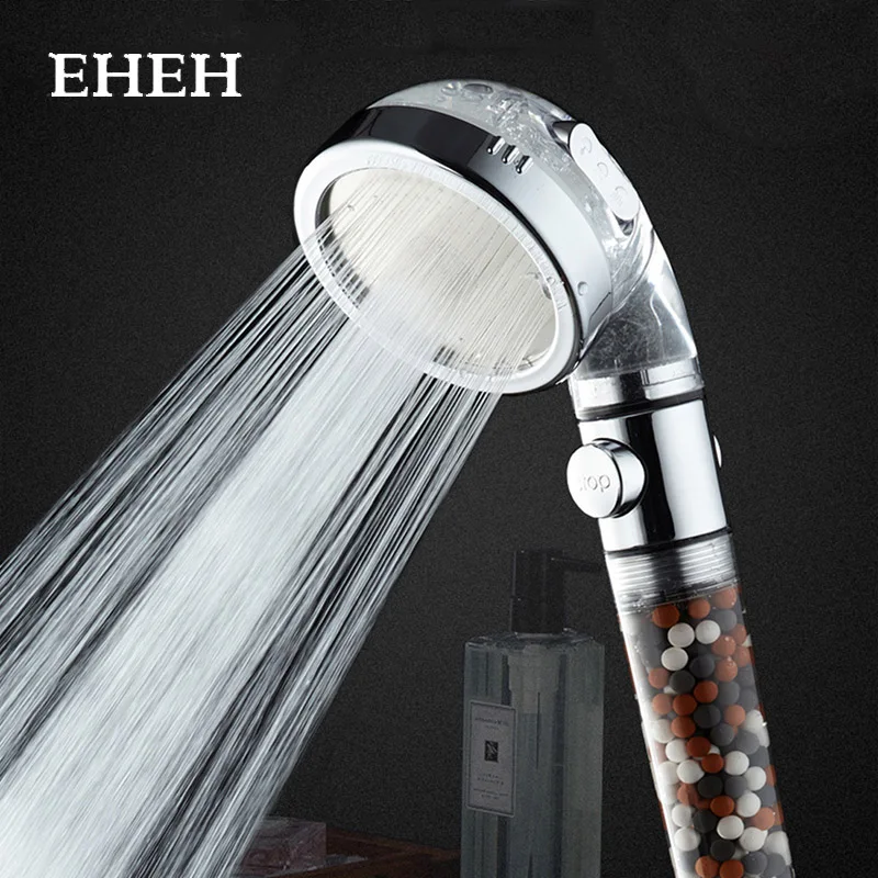 

EHEH 3 Functions SPA Shower Head with On/Off Switch Bathroom Adjustable Water Saving High Pressure Showerhead