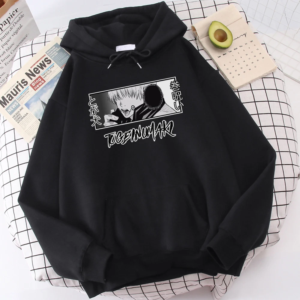 Jujutsu Kaisen Toge Inumaki con capucha Mens Hip Hop Cool sudaderas Impresión de Anime gracioso sudaderas con capucha 2021 Harajuku moda hombres Streetwear