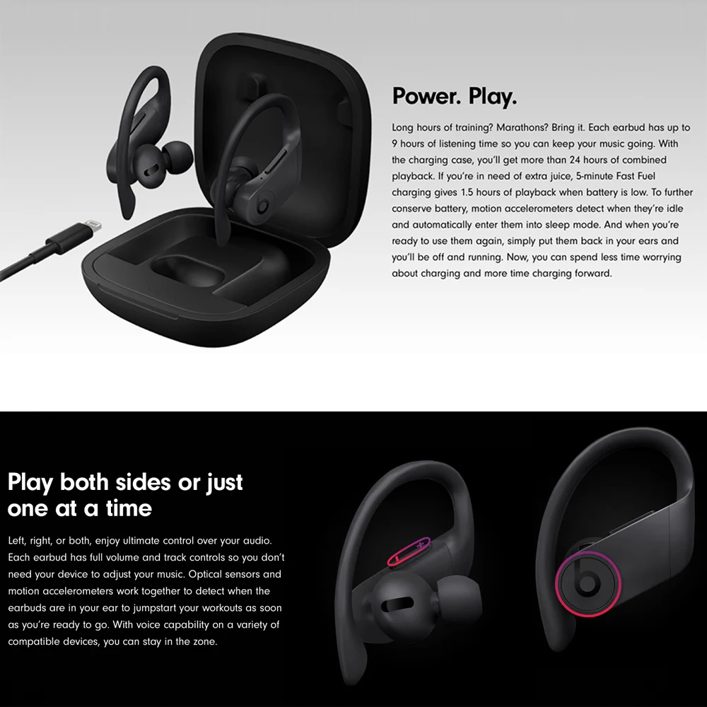Beats Powerbeats Pro полностью беспроводные наушники TWS наушники для защиты от пота Спортивная гарнитура с зарядным чехлом Bluetooth наушники
