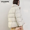 YAYA Winter Duck Down Jacket Women Ultra Light Down Coat Casual Loose Stand-Up Collar Clothes Waterproof Windproof Warm Outwear ► Photo 1/6