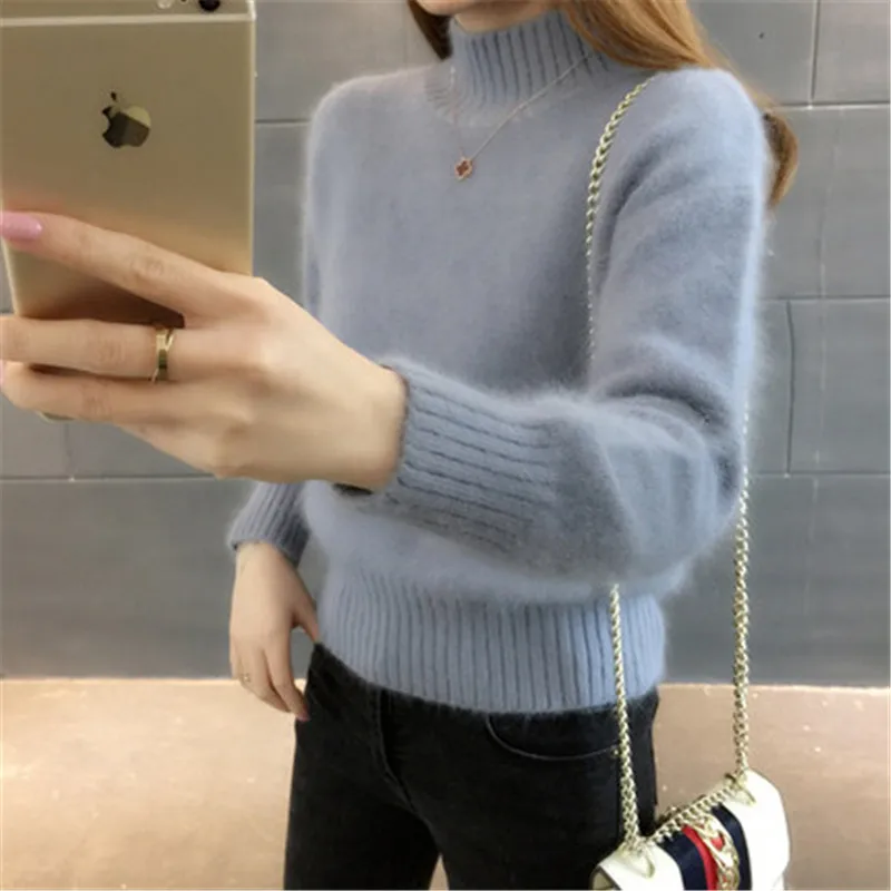 

new womens sweaters 2019 turtleneck pullover women knitted sweater cashmere sweater women Plus large size sweater women winter