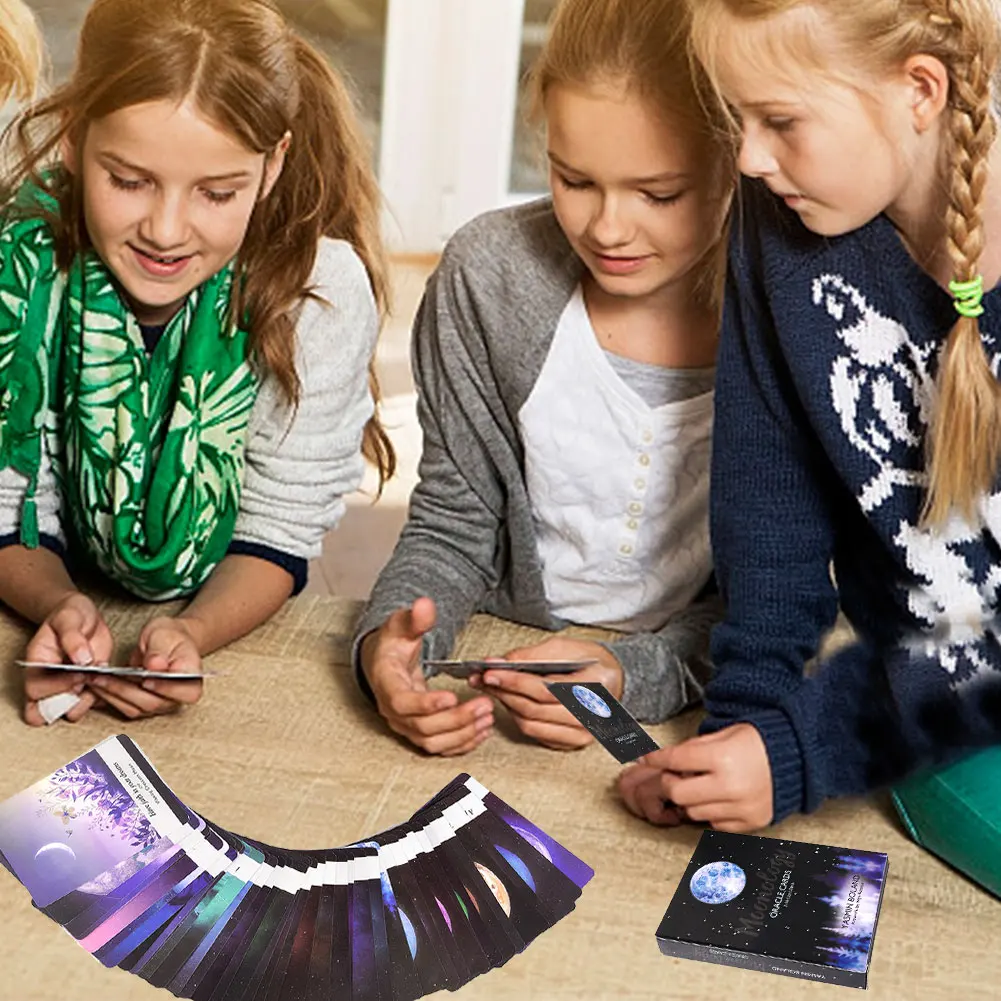 44 шт Набор карточек для настольных игр и руководство набор для Moonology Таро английские карточки колода игра для семьи вечерние игральные карты