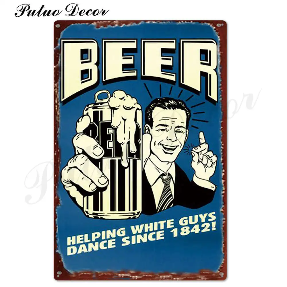 Funny Tin Sign Beer Metal Sign Plaque Metal Vintage Pub Iron Painting Wall Decor for Bar Pub Club Man Cave Metal Posters - Цвет: TH0379