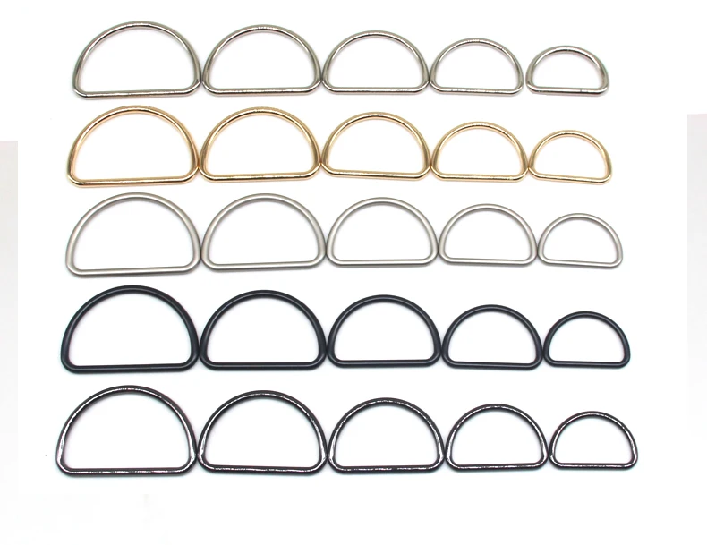 10pcs/lot half-rings Multi-Purpose Alloy Round D ring Handmade DIY Accessories for Luggage Belt Dog Leashes Handbag Shoes