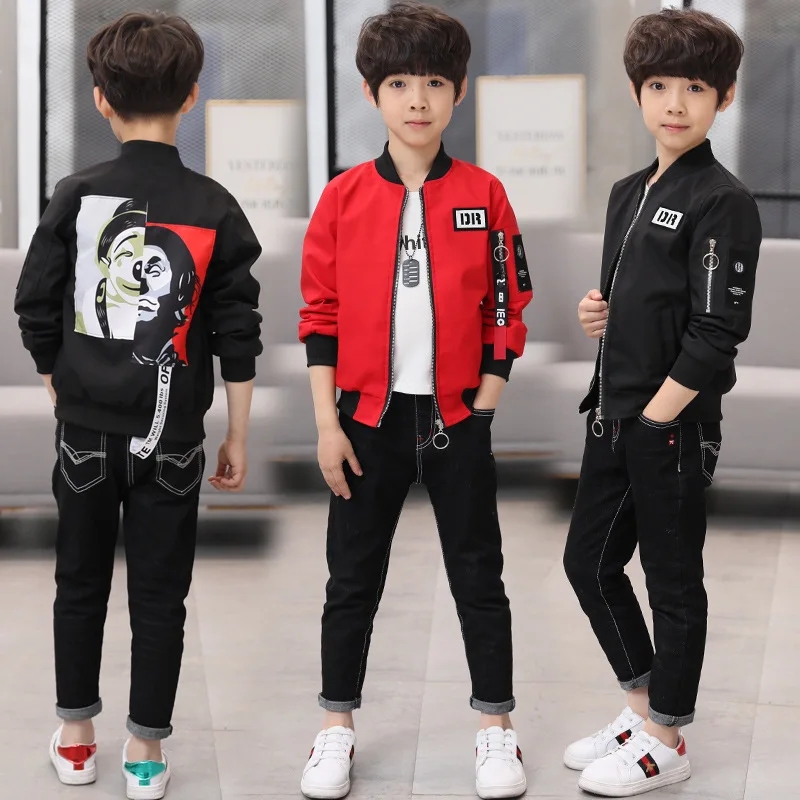 

2019 Spring And Autumn Childrenswear New Style Korean-style Kids' Overcoat Big Virgin Boy-Style Jacket