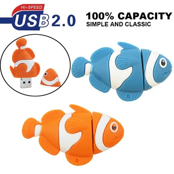 

Hot Sale USB Flash Drive Cartoon Fish Pen Drive Cute Goldfish Memory Stick Mini Fish Pendrive 4GB 8GB 16GB 32GB 64GB U Disk