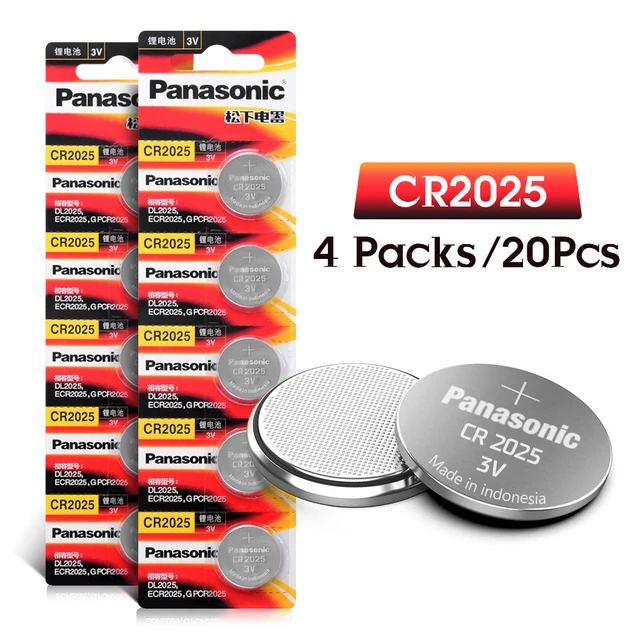 Panasonic 1-25Pcs CR2025 Button Cell Batteries For LED Lights Toys Watches Remote Control CR 2025 3V Lithium Dsposable Battery 20Pcs
