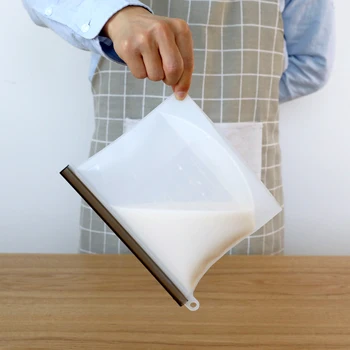 

New 1000ML Silicone Bags Transparent Vacuum Food Fresh Bags Food Preservation Bag Resealable Fridge Food Storage Bags Containers