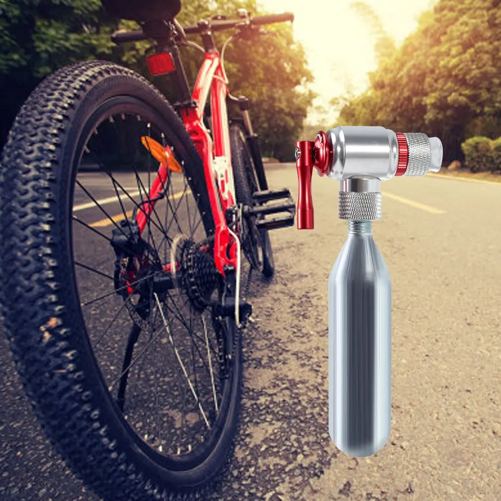 POMPE A VELO,type 1Pompe à vélo avec cartouche en CO2, valve compatible presta et schrader