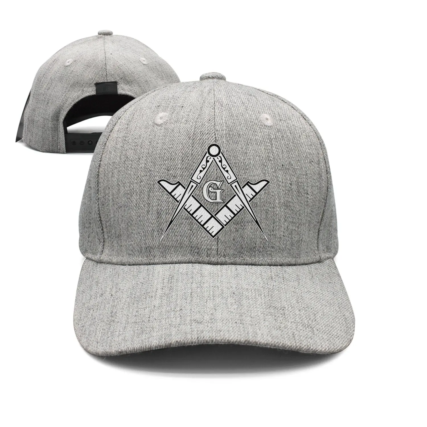 

SJSNBZ Freemason Logo - Square & Compass Symbol Cool Unisex Adult Mens Wool Baseball Hat