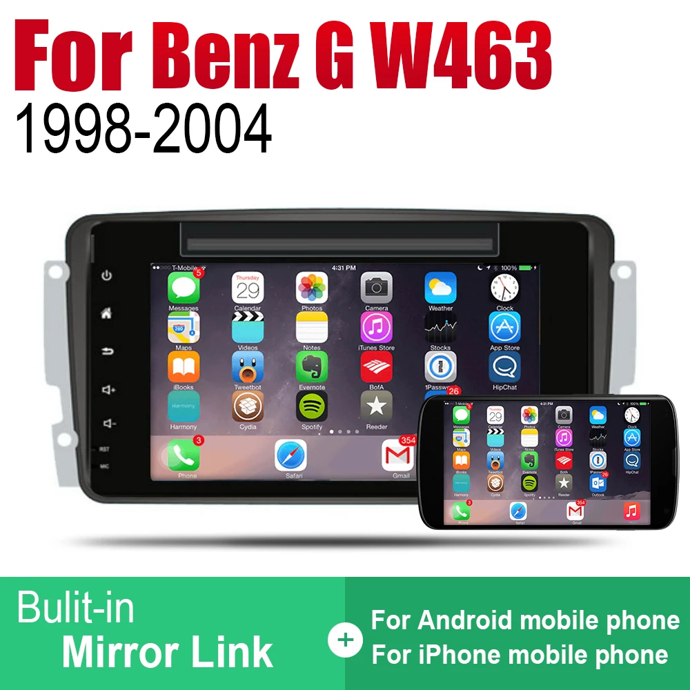 Для Mercedes Benz G W463 1998 1999 2000 2001 2002 2003 2004 NTG Android Авто Радио DVD Автомобильный