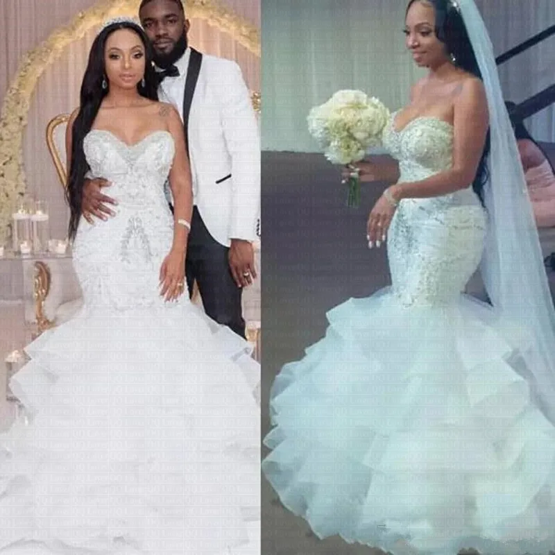 Verbazingwekkende Rok Afrikaanse Mermaid Trouwjurken 2020 Sexy Mouwloze Arabisch Lace Up Back Bruidsjurken Verbazingwekkende Rok Afrikaanse Mermaid Trouwjurken 2020 Sexy Mouwloze Arabisch Lace Up Back Bruidsjurken