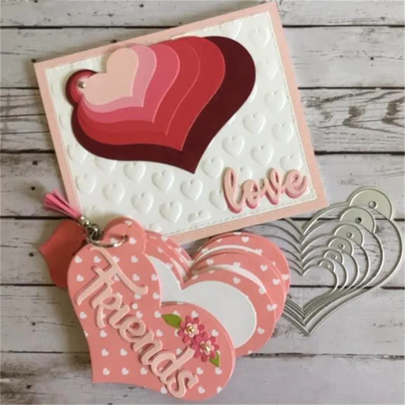 InLoveArts штампы в форме сердца любовь фон металлические для открыток Сделай Сам