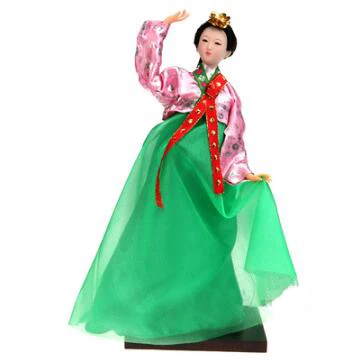 Фигурки из смолы Korea hanbok в народном стиле куклы для украшения дома корейские куклы модель Красота Для женщин свадебные художественная подарок ремесла 30 см ZL232 - Color: Red