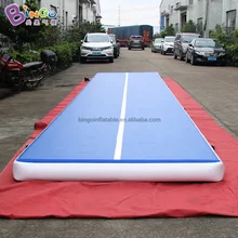 Гигантский надувной синий коврик для спортзала/Высокое качество 12x2x0,2 mH надувные игры барабанная дорожка воздушные коврики спортивные игрушки тренажерный зал