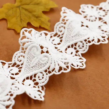 

14yardS/lot 7.5cm White Embroidery Lace Trim Fabric DIY Wedding Sewing Window curtains Garment Accessories