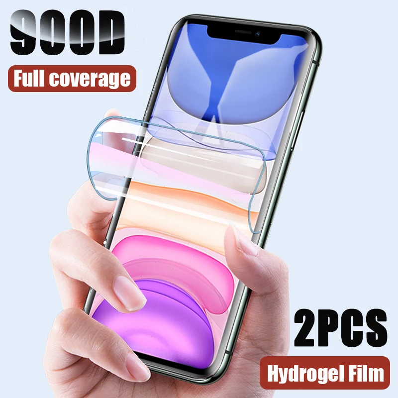 Изогнутая Гидрогелевая пленка с полным покрытием для iPhone защитная 11 XR X XS MAX 6 s 7 8