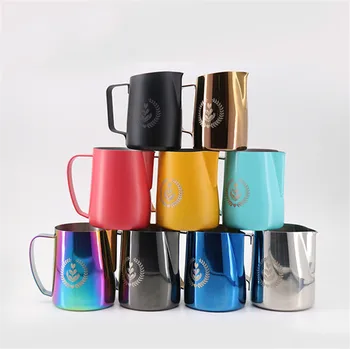 

1pcStainless Steel Frothing Pitcher Pull Flower Cup Latte Milk Jug Coffee Milk Mug Frother Milk Espresso Foaming Tool Coffeware