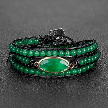 

Boho Jewelry Wrap Bracelet Collocation Natural Stone Oval Charm Bracelets for Women Friendship Bracelets Gifts
