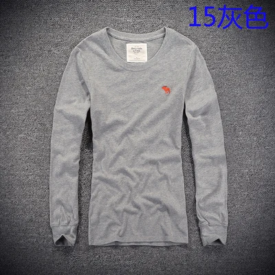 Кораллово-Красный Женская рубашка Moleton feminino, abercr& ombie camisa, футболки hollisti, супер длинный рукав, хлопок, высокое качество, футболки - Цвет: Кораллово-Красный