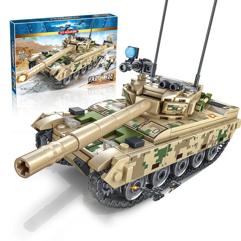 

432Pcs Iron Blood Heavy Equipment Reloading Tank Military Building Blocks LegoINGLs Juguetes Playmobil Bricks Toys For Children