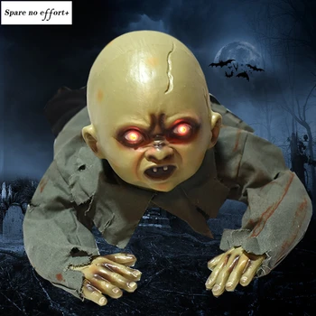 

Halloween Party Decorations Horror Layout Crawling Ghosts Toy Electric Eye Glow Crawling Ghost Haunted House Prop