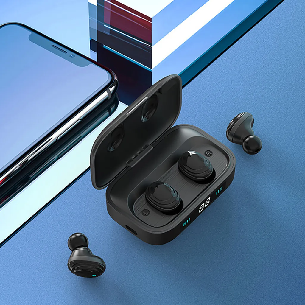 Bluetooth 5,0, наушники, стерео, беспроводные, 4 уха, шапка, стерео звук, спортивные наушники, гарнитура с громкой связью, с зарядным док-кабелем# D1
