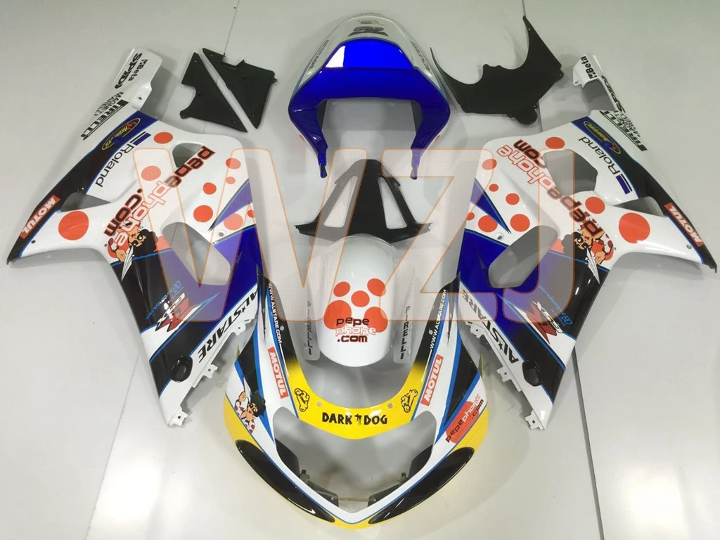 Для Suzuki GSXR600 01 02 тела Наборы GSXR 600 01 03 мотоцикл обтекатель GSXR 600 2000-2003 K1 K2 тела Наборы