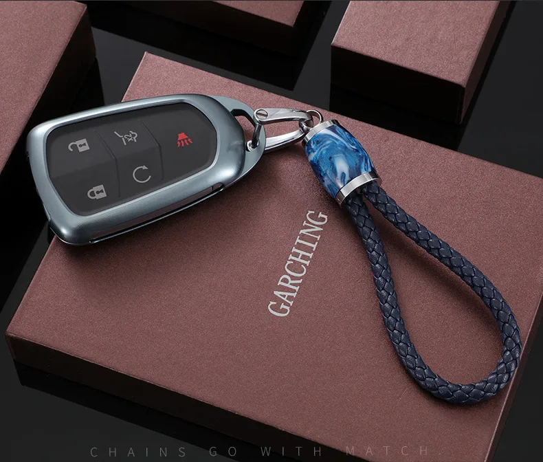 Автомобиль из алюминиевого сплава Key Holder крышка чехол в виде ракушки для Cadillac ESV Cadillac Escalade CTS XTS SRX от АТС CT5 XT5 XT6