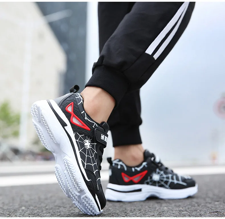 2019 Autumn Winter Spiderman Children Sneakers Boys Shoes Light Kids Shoes For Boy Casual Sport Running Leather Child Shoes (18)
