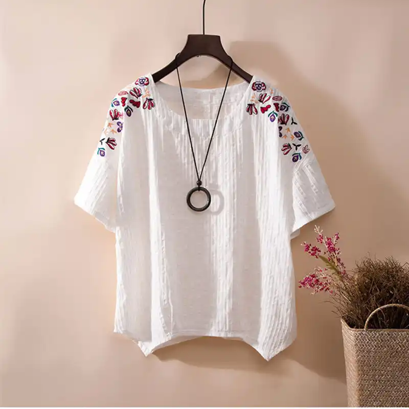 plus size linen tops sale