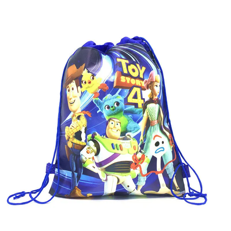Toy-Story-BagA Игрушка "Дисней" История 4 Тема Drawstring Сумка детская дорожная сумка для хранения нетканый мультфильм школьные рюкзаки для детского праздника в честь Дня Рождения сумка - Цвет: Toy-Story-BagA