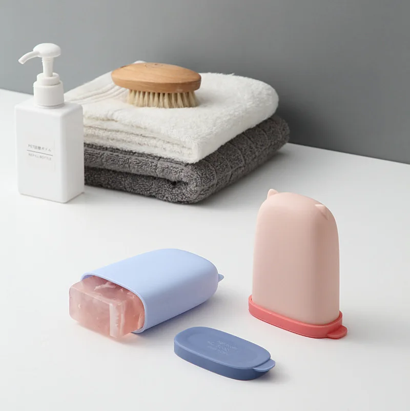 1 Uds. De jabonera portátil sellada y a prueba de fugas suministros de baño de viaje de cuidado personal esenciales para viajes