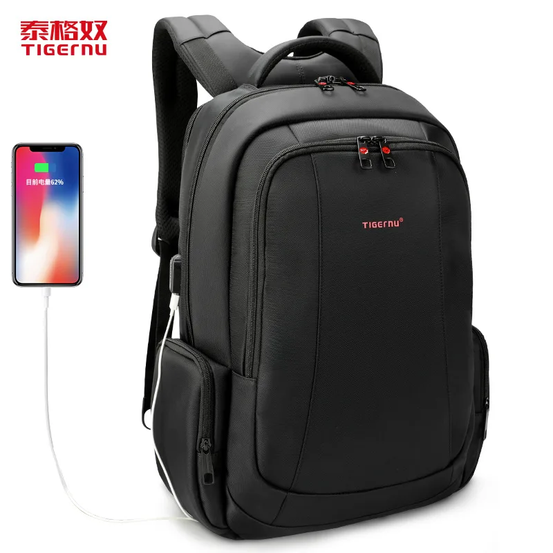 

Fashion man laptop backpack usb charging computer backpacks casual style bags large male business travel bag backpack