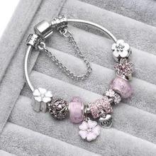 Дропшиппинг винтажные Подвески серебряного цвета браслеты для женщин хрустальные бусины для рукоделия тонкие браслеты женские Pulseira ювелирные изделия