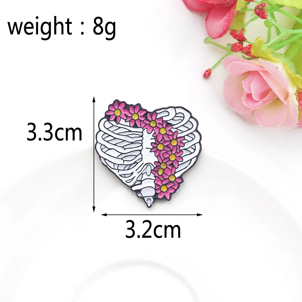 Elegant Heart-Shaped Medical Brooch Pin - Perfect