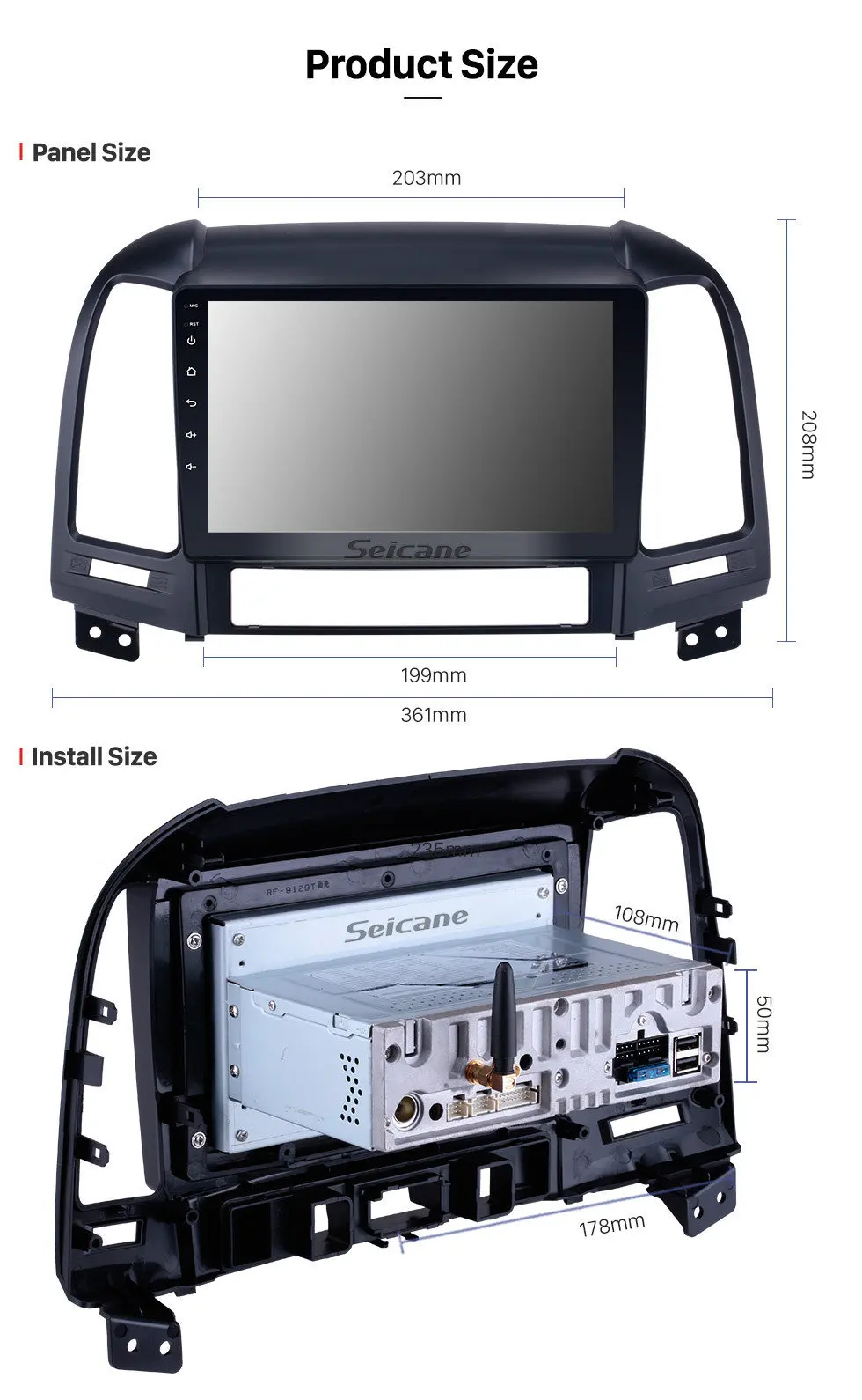 Clearance Seicane Android 9.0 IPS screen for Hyundai SANTA FE 2006-2012 GPS navigation Head Unit Radio Support Steering Wheel Control 15 Clearance Seicane Android 9.0 IPS screen for Hyundai SANTA FE 2006-2012 GPS navigation Head Unit Radio Support Steering Wheel Control 15