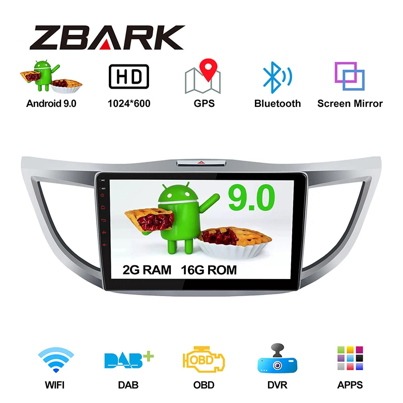

10.1inch Android 9.0 2 din Car Radio stereo Player DSP HD Touch screen GPS Navigation For Honda CRV 2012 2013 -2016 YHCRVMA3