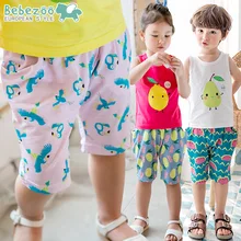 Южная Корея Детская одежда мультфильм удобный гусеничный полная версия Инь хан стиль шорты для мужчин и женщин маленьких детей N