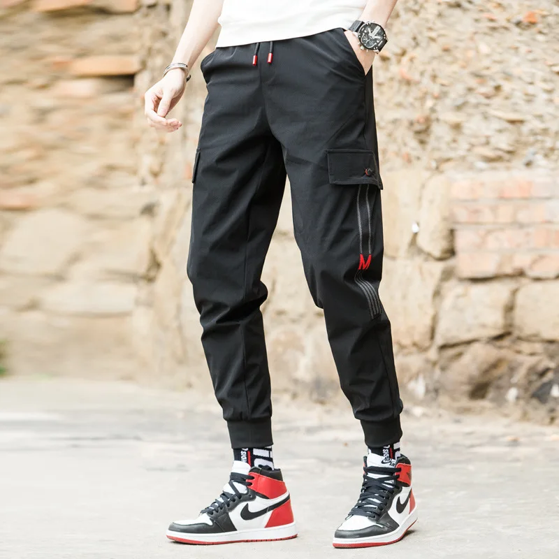 

L-5xl 19 Autumn New Style Extra-large Fertilizer Stylish Loose Wear Casual Loose-Fit MEN'S Overalls Capri Pants Fashion