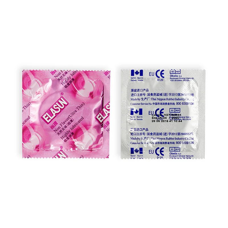 Elasun 72PCS Ultra Thin Big Cock Condoms Natural Latex Smooth Lubricated Condom Penis Contraception Intimate Products For Men
