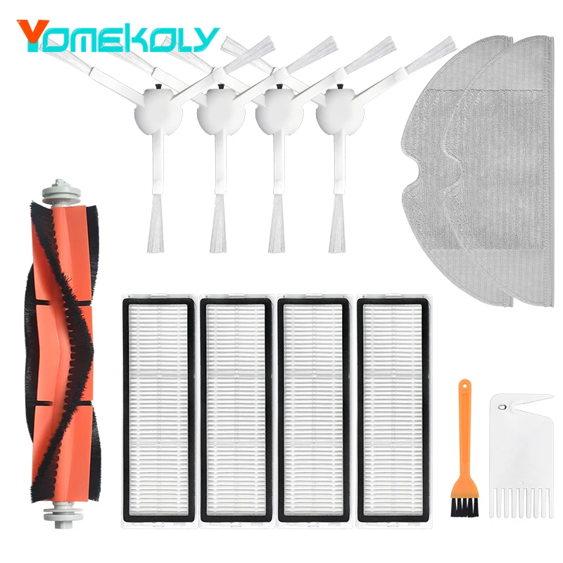 Xiaomi-Robot aspirador Mijia 1C, cepillo principal, Cepillo Lateral, filtro Hepa, paño de mopa, accesorios