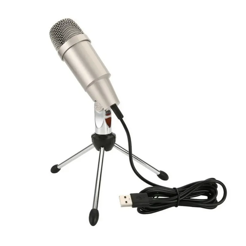 

Professional USB Condenser Microphone Metal Wired Microphones For PC Computer Singing Gaming Streaming Recording Studio YouTube