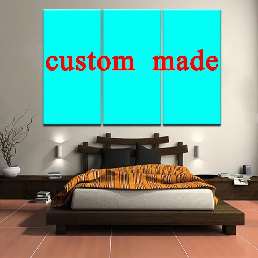 

Drop Shipping Custom Made Canvas Wall Art Picture Framework 3 Pieces Customized Painting Modern Living Room Decorative