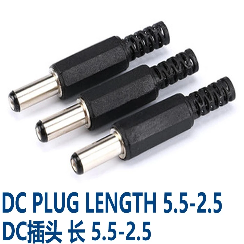 Male Plugs DC Power Socket Female Jack Screw Nut Panel Mount Connector 10PCS 5.5 x2.1mm power plug socket